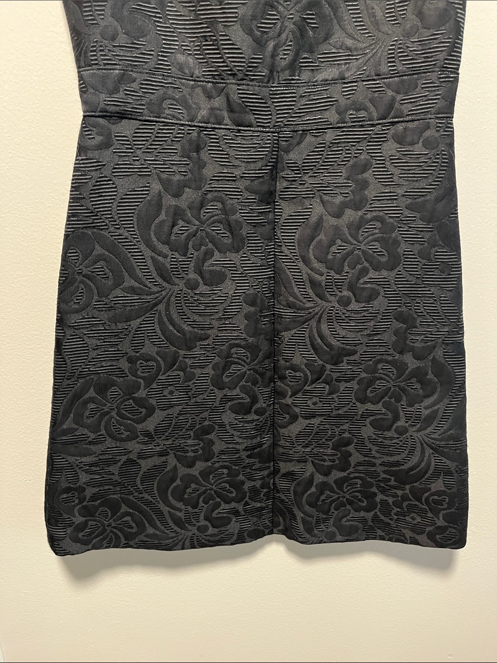 THEORY Raneid Black Floral Jacquard A-Line Sleeveless Dress, Size 4 - Picture 6 of 9